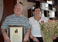 Глава района Ольга Мельникова поздравила с 55-летием совместной жизни  семью Кушнаревых 