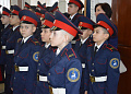Губернатор Ростовской области Василий Голубев и Глава района Ольга Мельникова поздравили кадет Белокалитвинского Матвея Платова казачьего кадетского корпуса с принятием Кодекса чести
