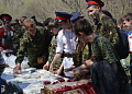Во время проведения военно-полевых сборов юные  казаки получили благословение на несение военной службы