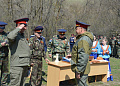 Во время проведения военно-полевых сборов юные  казаки получили благословение на несение военной службы
